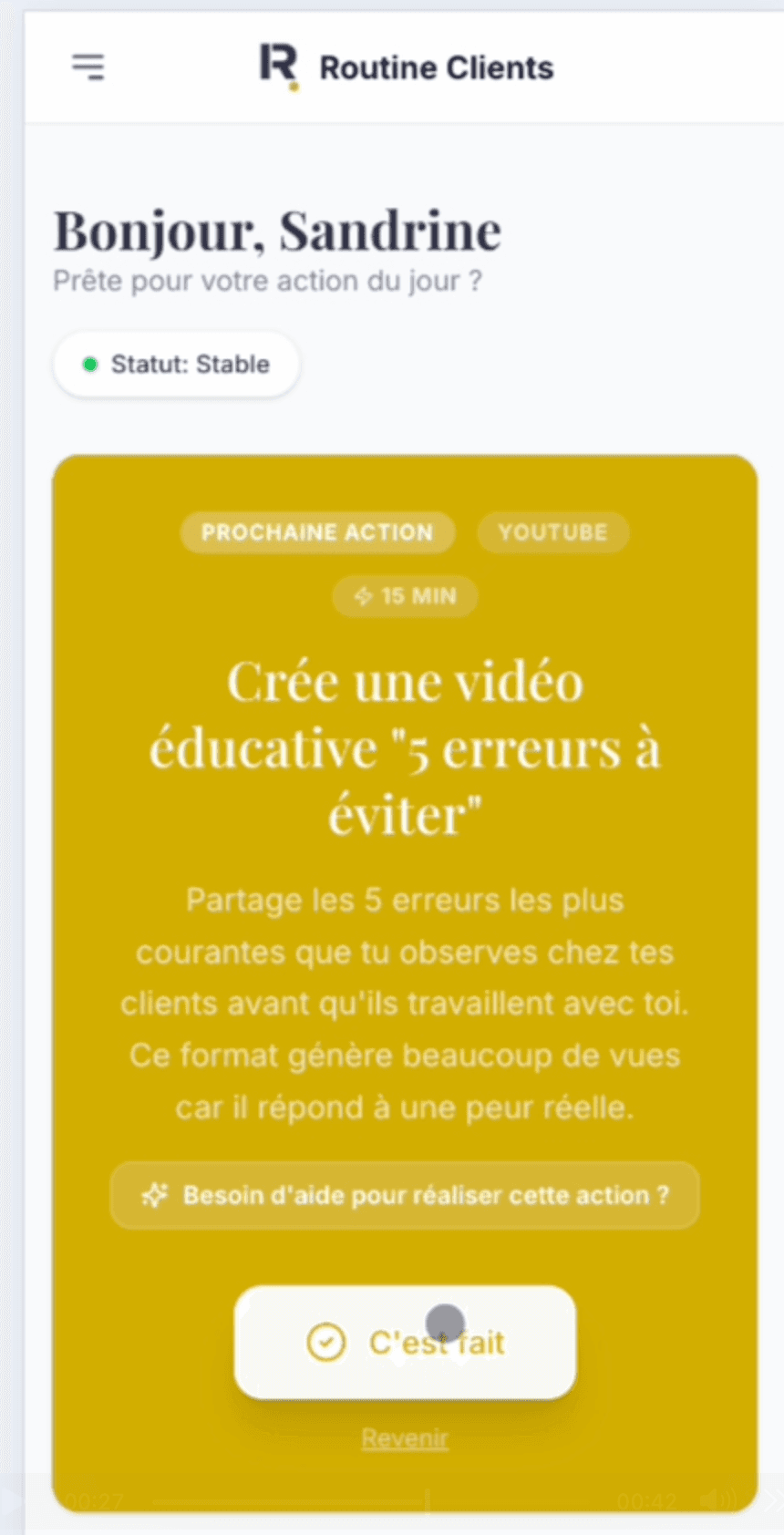 Idée vidéo